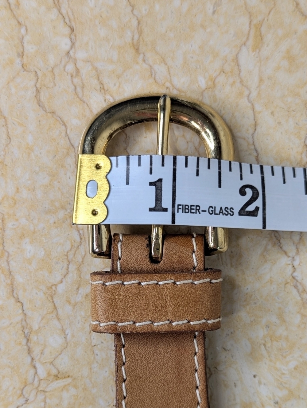 Vintage Off White Braided Brown Leather Belt Gold Tone Buckle Women's S - Picture 9 of 13